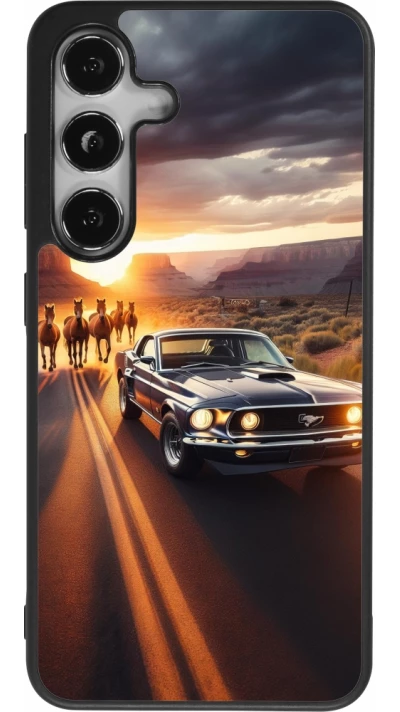 Samsung Galaxy S25 Case Hülle - Silikon schwarz Mustang 69 Grand Canyon
