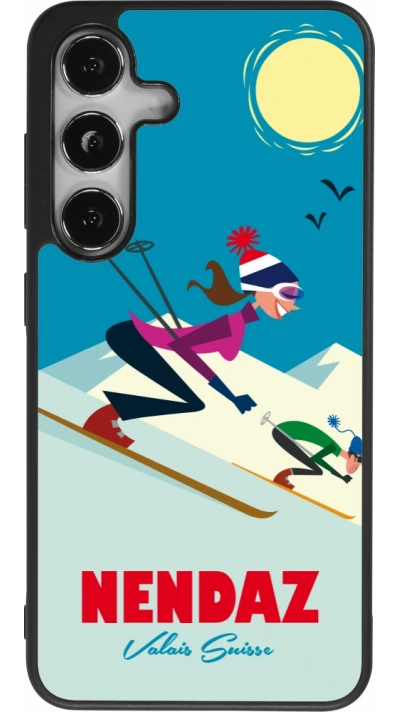Samsung Galaxy S25 Case Hülle - Silikon schwarz Nendaz Ski Downhill