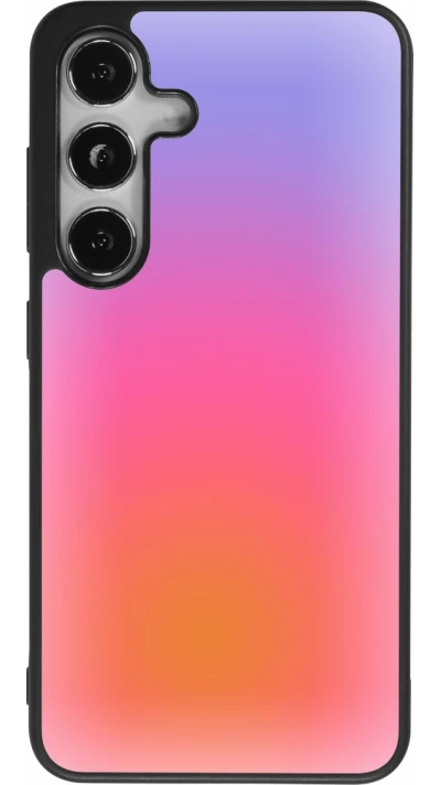 Samsung Galaxy S25 Case Hülle - Silikon schwarz Orange Pink Blue Gradient