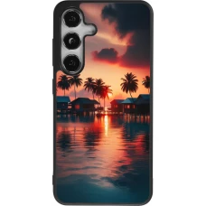 Samsung Galaxy S25 Case Hülle - Silikon schwarz Paradies Malediven