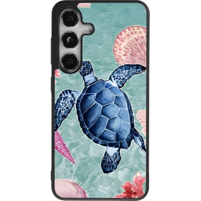Coque Samsung Galaxy S25 - Silicone rigide noir Preppy Turtle