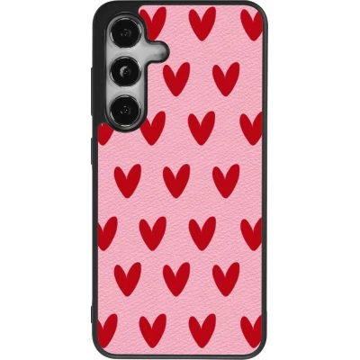 Coque Samsung Galaxy S25 - Silicone rigide noir Saint Valentines Day 26 Pattern heart