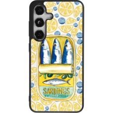 Coque Samsung Galaxy S25 - Silicone rigide noir Sardines in oil 2026
