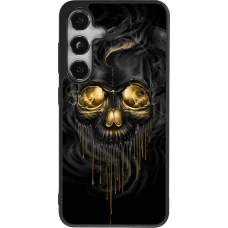 Coque Samsung Galaxy S25 - Silicone rigide noir Skull 02