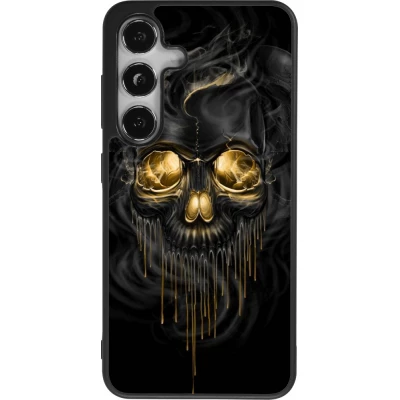 Coque Samsung Galaxy S25 - Silicone rigide noir Skull 02