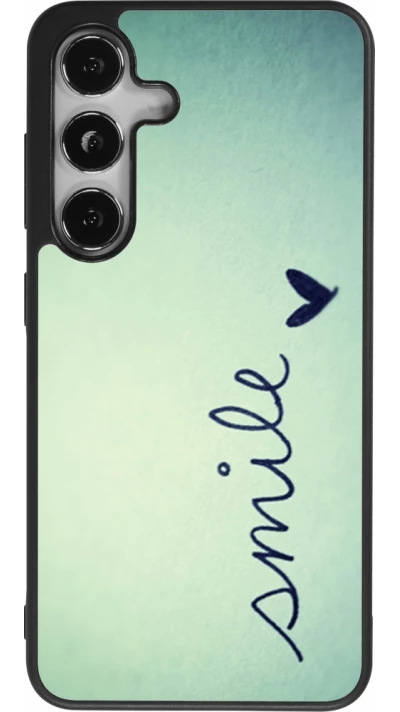Coque Samsung Galaxy S25 - Silicone rigide noir Smile