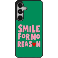 Samsung Galaxy S25 Case Hülle - Silikon schwarz Smile for no reason 2026