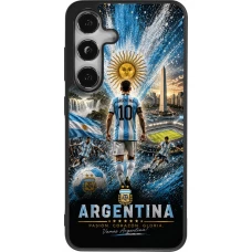 Samsung Galaxy S25 Case Hülle - Silikon schwarz Fussball Argentinien splash 2026
