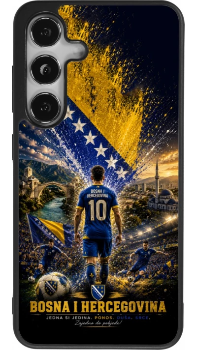 Samsung Galaxy S25 Case Hülle - Silikon schwarz Fussball Bosnien und Herzegowina splash 2026