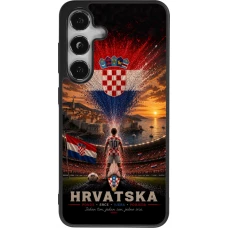 Samsung Galaxy S25 Case Hülle - Silikon schwarz Fussball Kroatien splash 2026