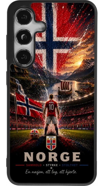 Samsung Galaxy S25 Case Hülle - Silikon schwarz Fussball Norwegen splash 2026