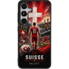 Samsung Galaxy S25 Case Hülle - Silikon schwarz Fussball Suisse splash 2026