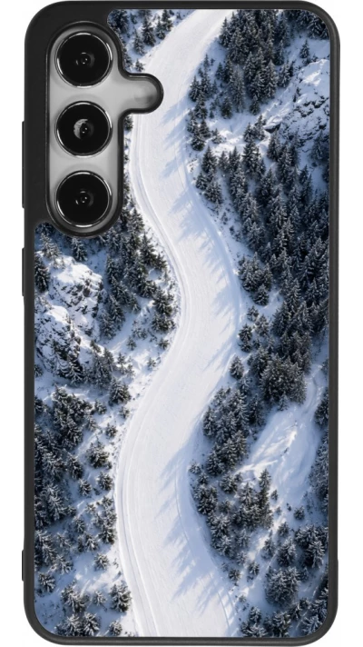 Coque Samsung Galaxy S25 - Silicone rigide noir Sports 2026 Ski