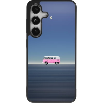 Coque Samsung Galaxy S25 - Silicone rigide noir Spring 23 pink bus