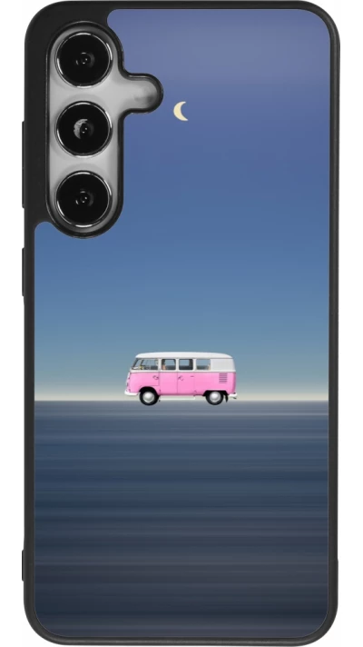 Coque Samsung Galaxy S25 - Silicone rigide noir Spring 23 pink bus