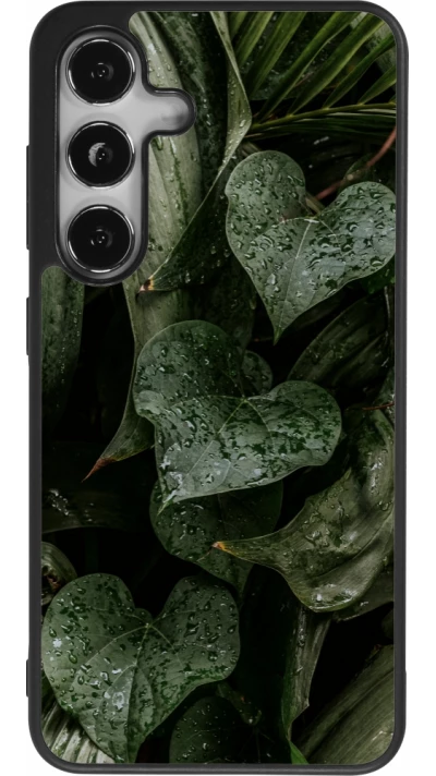 Coque Samsung Galaxy S25 - Silicone rigide noir Spring 23 fresh plants