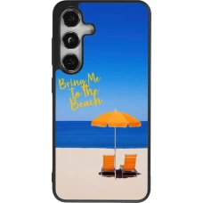 Samsung Galaxy S25 Case Hülle - Silikon schwarz Summer 2025 Bring me to the beach