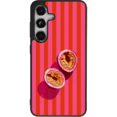 Samsung Galaxy S25 Case Hülle - Silikon schwarz Passion fruit Summer 2026