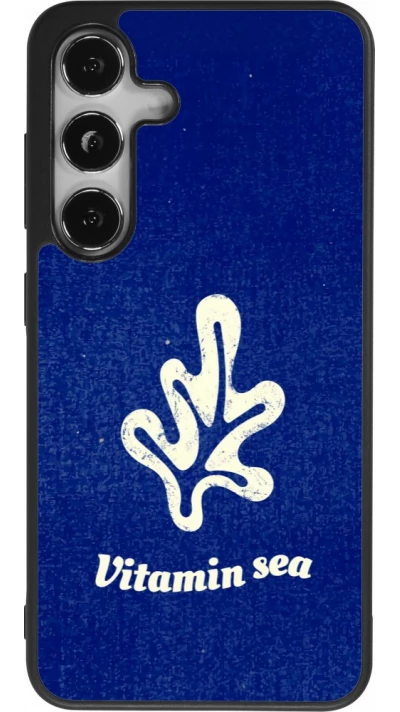Coque Samsung Galaxy S25 - Silicone rigide noir Vitamin sea Summer 2026