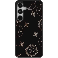 Coque Samsung Galaxy S25 - Silicone rigide noir Suns and Moons