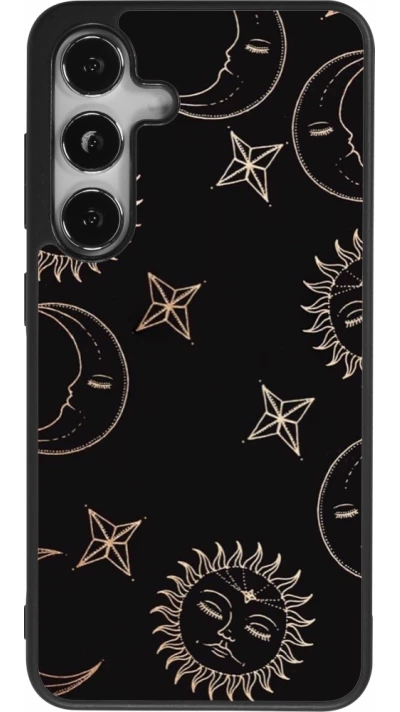 Coque Samsung Galaxy S25 - Silicone rigide noir Suns and Moons