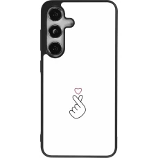 Samsung Galaxy S25 Case Hülle - Silikon schwarz Valentine 2024 heat by Millennials