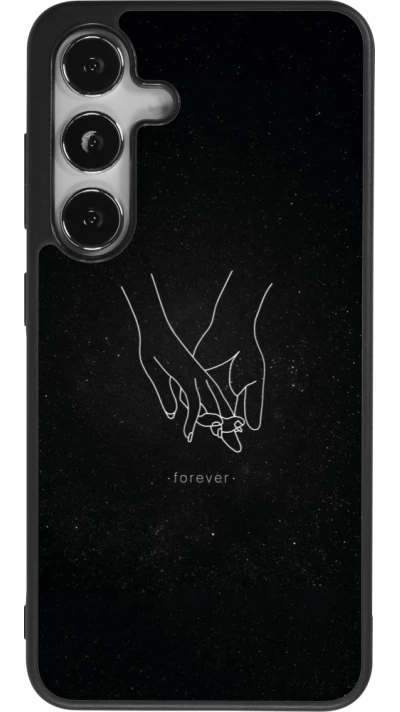 Coque Samsung Galaxy S25 - Silicone rigide noir Valentine 2023 hands forever