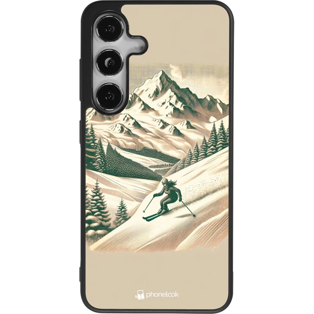 Samsung Galaxy S25 Case Hülle - Silikon schwarz Vintage Skiberg