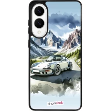 Samsung Galaxy S25 Edge Case Hülle - Silikon schwarz Porsche 911 Berg Aquarell