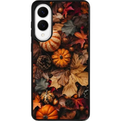 Coque Samsung Galaxy S25 Edge - Silicone rigide noir Autumn 25 Pumpkin