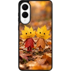 Coque Samsung Galaxy S25 Edge - Silicone rigide noir Autumn 26 Couple of leaves