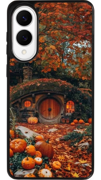 Coque Samsung Galaxy S25 Edge - Silicone rigide noir Autumn 26 Hobbit house