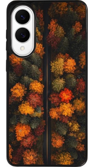 Coque Samsung Galaxy S25 Edge - Silicone rigide noir Autumn 26 Road in autumn