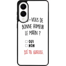 Coque Samsung Galaxy S25 Edge - Silicone rigide noir Bonne humeur matin