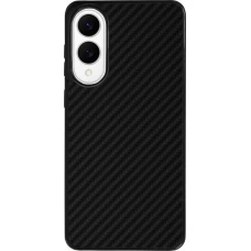 Samsung Galaxy S25 Edge Case Hülle - Silikon schwarz Carbon Basic