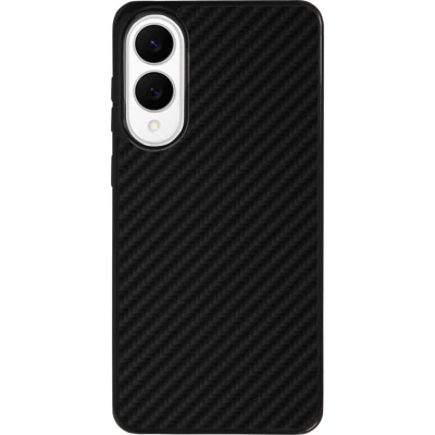 Samsung Galaxy S25 Edge Case Hülle - Silikon schwarz Carbon Basic
