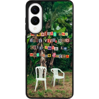 Samsung Galaxy S25 Edge Case Hülle - Silikon schwarz Chairs DTMF