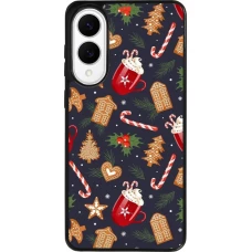 Coque Samsung Galaxy S25 Edge - Silicone rigide noir Christmas 25 Pattern Gingerbread House