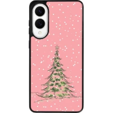 Coque Samsung Galaxy S25 Edge - Silicone rigide noir Christmas 25 Pink Tree