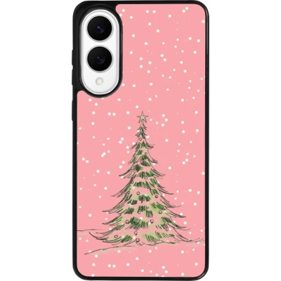 Coque Samsung Galaxy S25 Edge - Silicone rigide noir Christmas 25 Pink Tree
