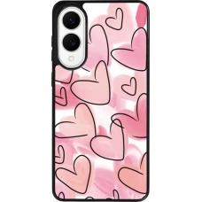 Coque Samsung Galaxy S25 Edge - Silicone rigide noir Easter 2023 pink hearts