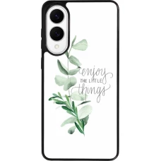 Coque Samsung Galaxy S25 Edge - Silicone rigide noir Enjoy the little things
