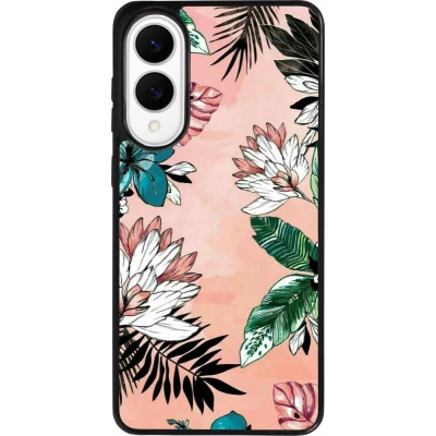 Samsung Galaxy S25 Edge Case Hülle - Silikon schwarz Flowers Artprint