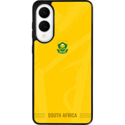 Coque Samsung Galaxy S25 Edge - Silicone rigide noir Maillot de football Afrique du Sud 2026 personnalisable