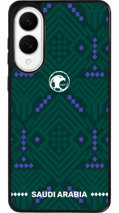 Samsung Galaxy S25 Edge Case Hülle - Silikon schwarz Saudi Arabien 2026 personalisierbares Fussballtrikot
