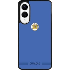 Coque Samsung Galaxy S25 Edge - Silicone rigide noir Maillot de football Curaçao 2026 personnalisable