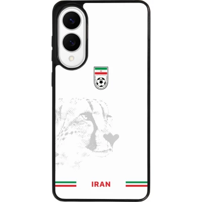 Coque Samsung Galaxy S25 Edge - Silicone rigide noir Maillot de football Iran 2026 personnalisable