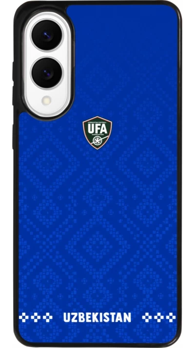 Samsung Galaxy S25 Edge Case Hülle - Silikon schwarz Usbekistan 2026 personalisierbares Fussballtrikot