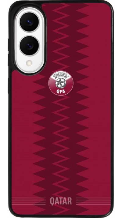 Samsung Galaxy S25 Edge Case Hülle - Silikon schwarz Qatar 2026 personalisierbares Fussballtrikot