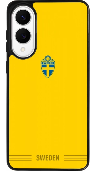 Samsung Galaxy S25 Edge Case Hülle - Silikon schwarz Schweden 2026 personalisierbares Fussballtrikot